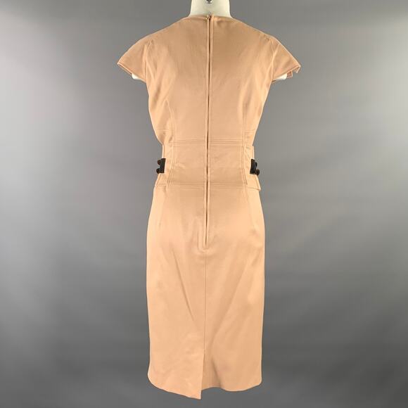 DOLCE & GABBANA Size M Tan Sheath Knee-Length Dress - Picture 4 of 6